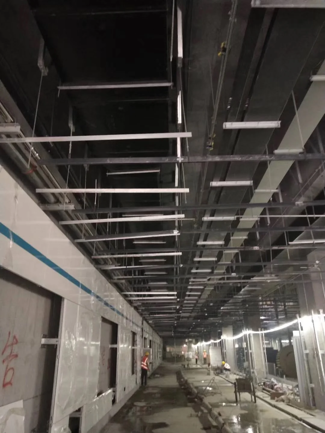 Cable tray installation for a metro station project