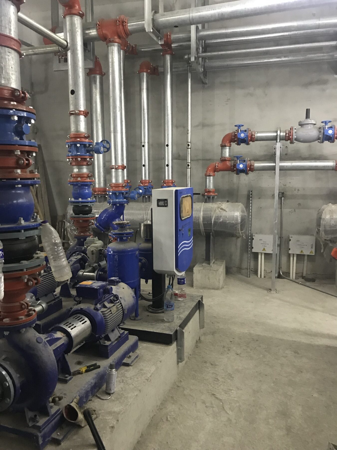 Industrial facility application with machinery piping and technical materials