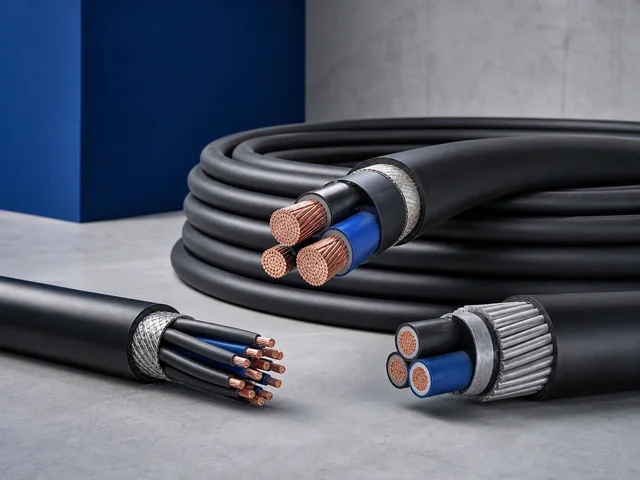 Power conductors and industrial cables with copper cores
