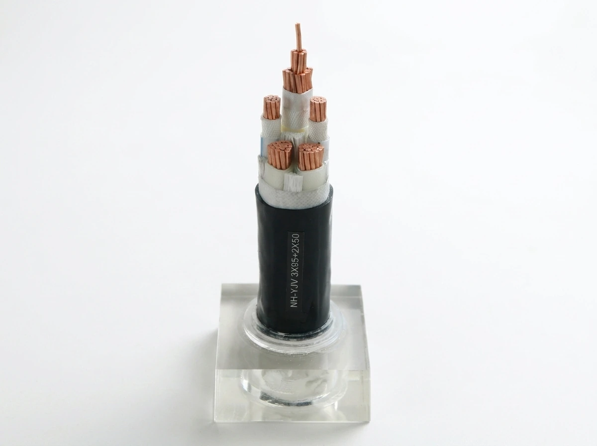 NH-YJV fire resistant power cable with 3x95 plus 2x50 conductors