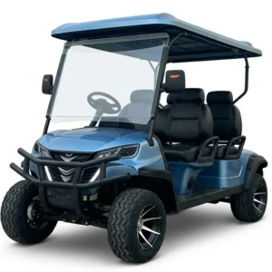Metallic Blue Four Seat Golf Cart product image